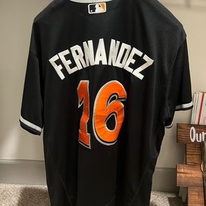 Men’s Jose Fernandez Miami Marlins Replica Baseball Jersey (Size 44 / Large)